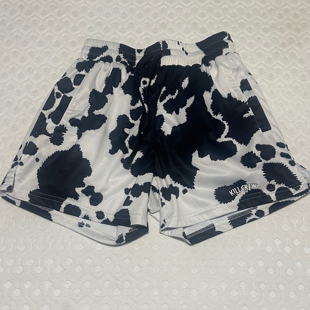 Kill Crew Monochrome Abstract Shorts